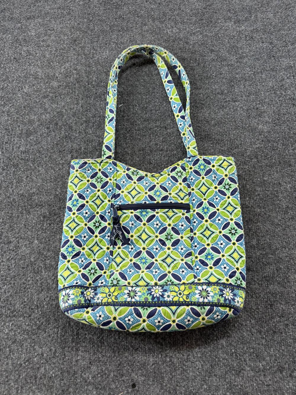 Vintage Vera Bradley Tote Bag Womens Medium Multicolor Floral Quilted Shoulder